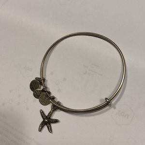 Silver starfish Alex and Ani bracelet